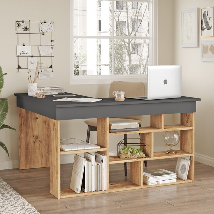 Hanah Home Ct5-Aa Mesa de Estudio Pino Atlántico y Negro Hanah Home Ct5-Aa Mesa de Estudio Pino Atlántico y Negro